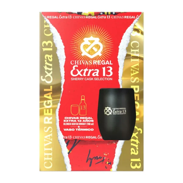 PACK CHIVAS REGAL EXTRA 13 AÑOS X 700 ML + VASO TERMICO