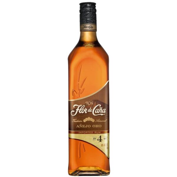 FLOR DE CAÑA ORO 4 AÑOS 750 ML